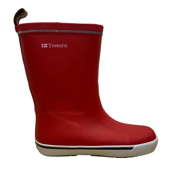 Tretorn Women’s Red Rubber Waterproof Slip-On Jolly Rain Boots Size US 6.5 - Picture 1 of 9